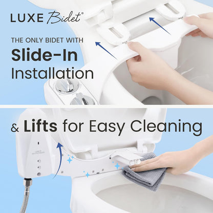 🚽 Bidet Toilet Seat Attachment - Dual Nozzle Water Cleaning System For A Cleaner, Fresher Bathroom Experience