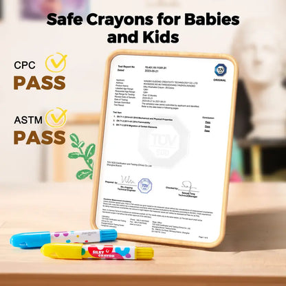 Jumbo Silky Crayons - Twist-Up Easy-Grip Design For Mess-Free Creativity