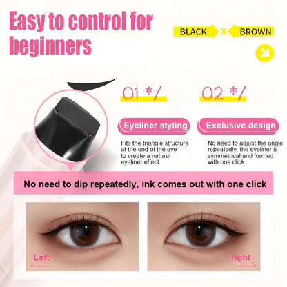 Wing Stamp Eyeliner - Dual-Head Design For Perfect Cat Eyes In Seconds