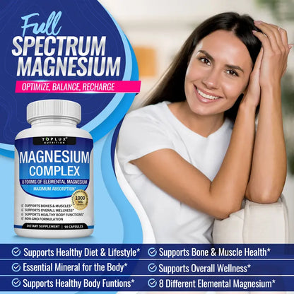 Magnesium Complex - 8-Form Formula For Bones, Muscles & Daily Wellness