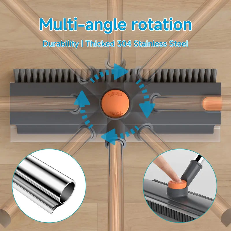 3-In-1 Rotating Floor Scrubber – Brush, Scrub & Squeegee For Effortless Cleaning