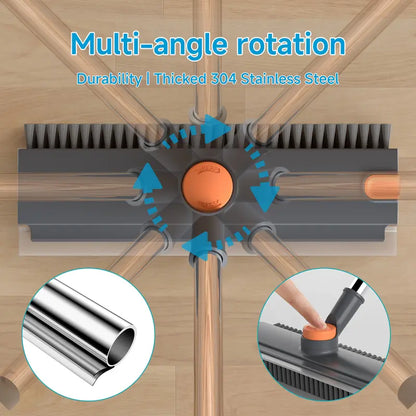 3-In-1 Rotating Floor Scrubber – Brush, Scrub & Squeegee For Effortless Cleaning
