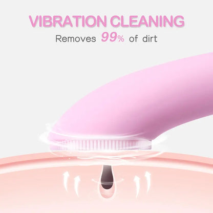 Heatable Facial Cleansing Brush - 5 Vibration Levels & 40°C Warming Massage For Deeper Cleansing