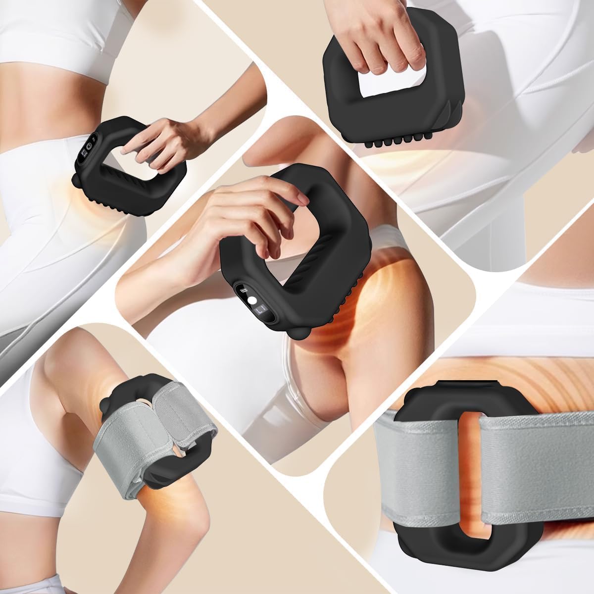 Fascia Ring Massager - Hands-Free Vibration For Waist & Back Relaxation