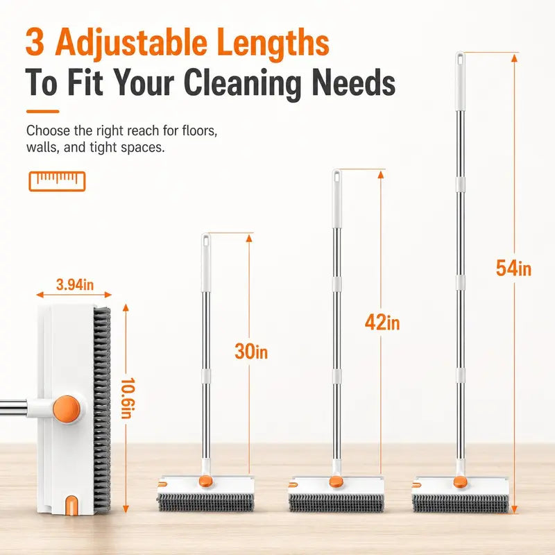 Floor Scrub Brush - 3-in-1 Deep Cleaning For Less Bending