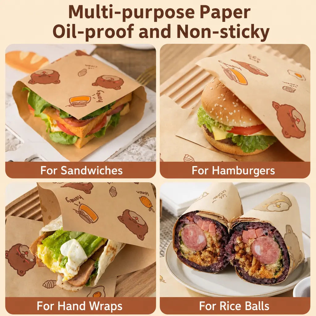 Paper Sandwich Bags - Greaseproof Design For Cleaner Food Packing