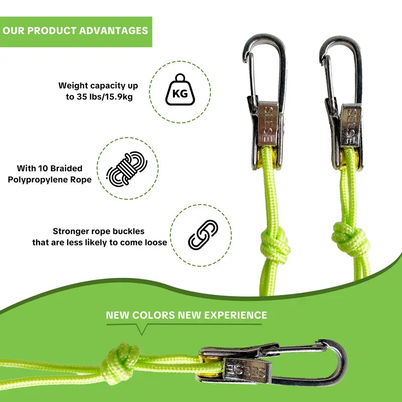 Retractable Rope Tightener - Quick Lock Buckle For Easy Outdoor Securing