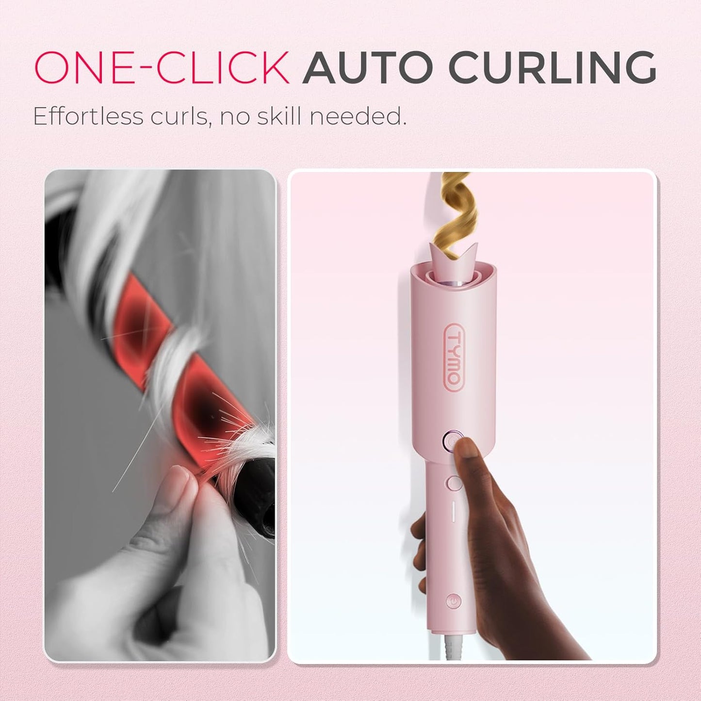Automatic Rotating Curling Iron - Beach Waves Styling Tool For Fast Salon-Quality CurlsA