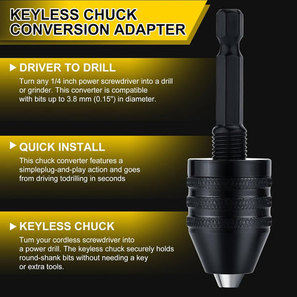 Keyless Drill Chuck Adapter – Quick Change For More Drilling Jobs