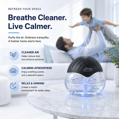 Water-Based Air Purifier - Swirling Water Filtration For Fresher, Better-Smelling Rooms