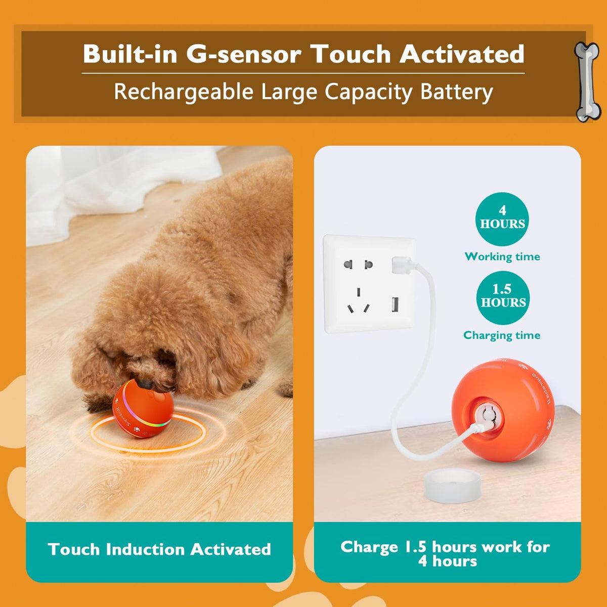 Interactive Dog Ball - Motion Activated Play For Endless Fun & Engagement