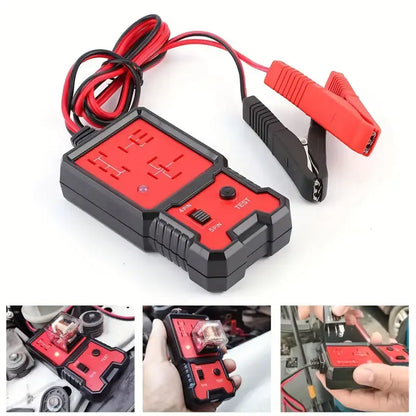 Universal 12V/24V Automotive Relay Tester - Fast 4 & 5 Pin Circuit Diagnostic Tool with LED Indicator for Cars, Trucks & RVs