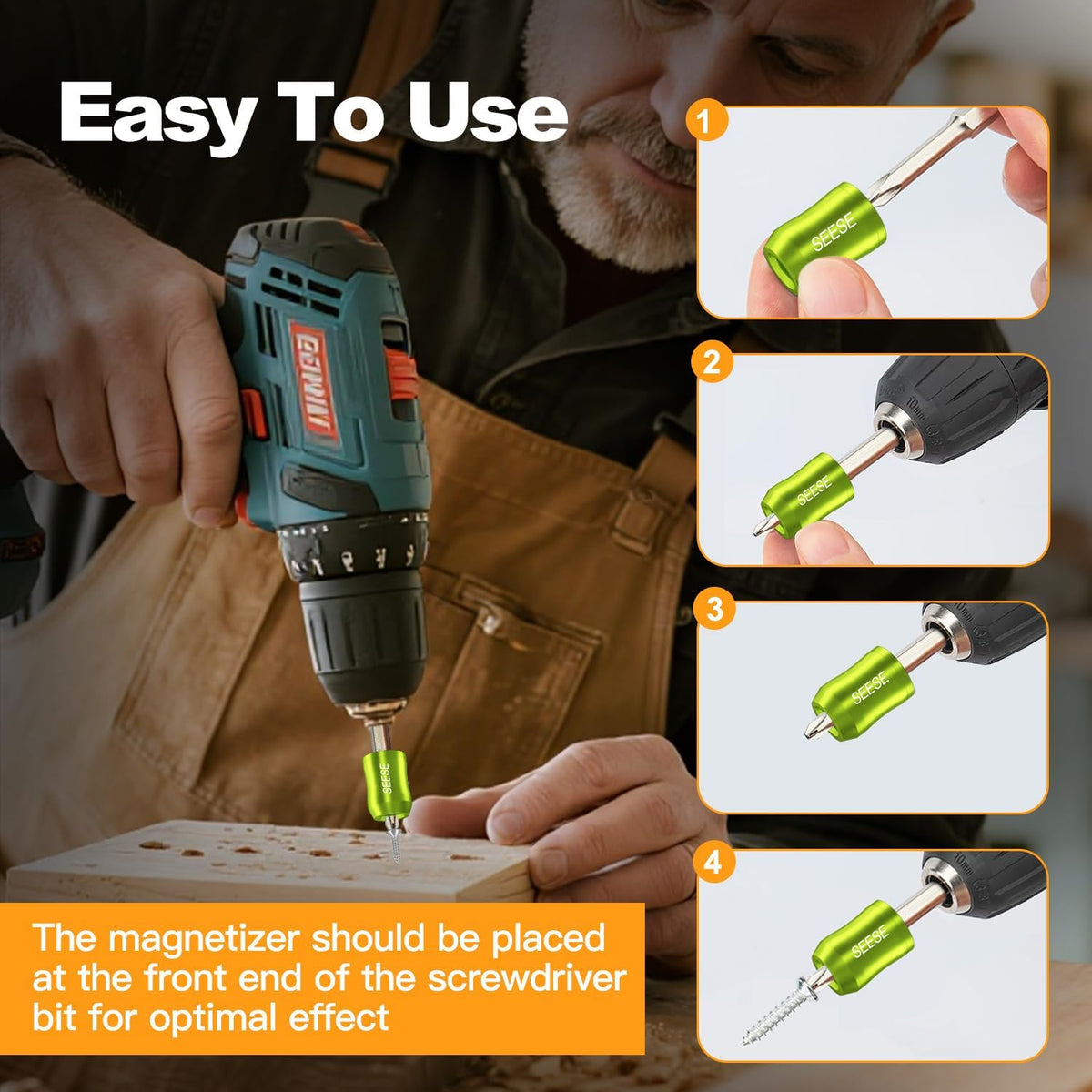 Magnetic Screw Holder - Strong Magnetic Grip For No-Drop Driving