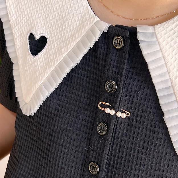 Pearl Clothing Tightener Pins - No-Sew Adjustable Design For Instant Outfit Upgrades