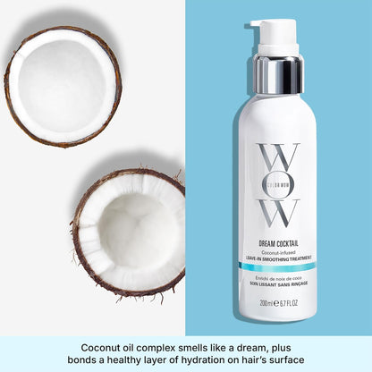Blow-Dry Hair Treatment - Heat-Activated Coconut Infusion For Frizz-Free Shine & Salon-Smooth Finish