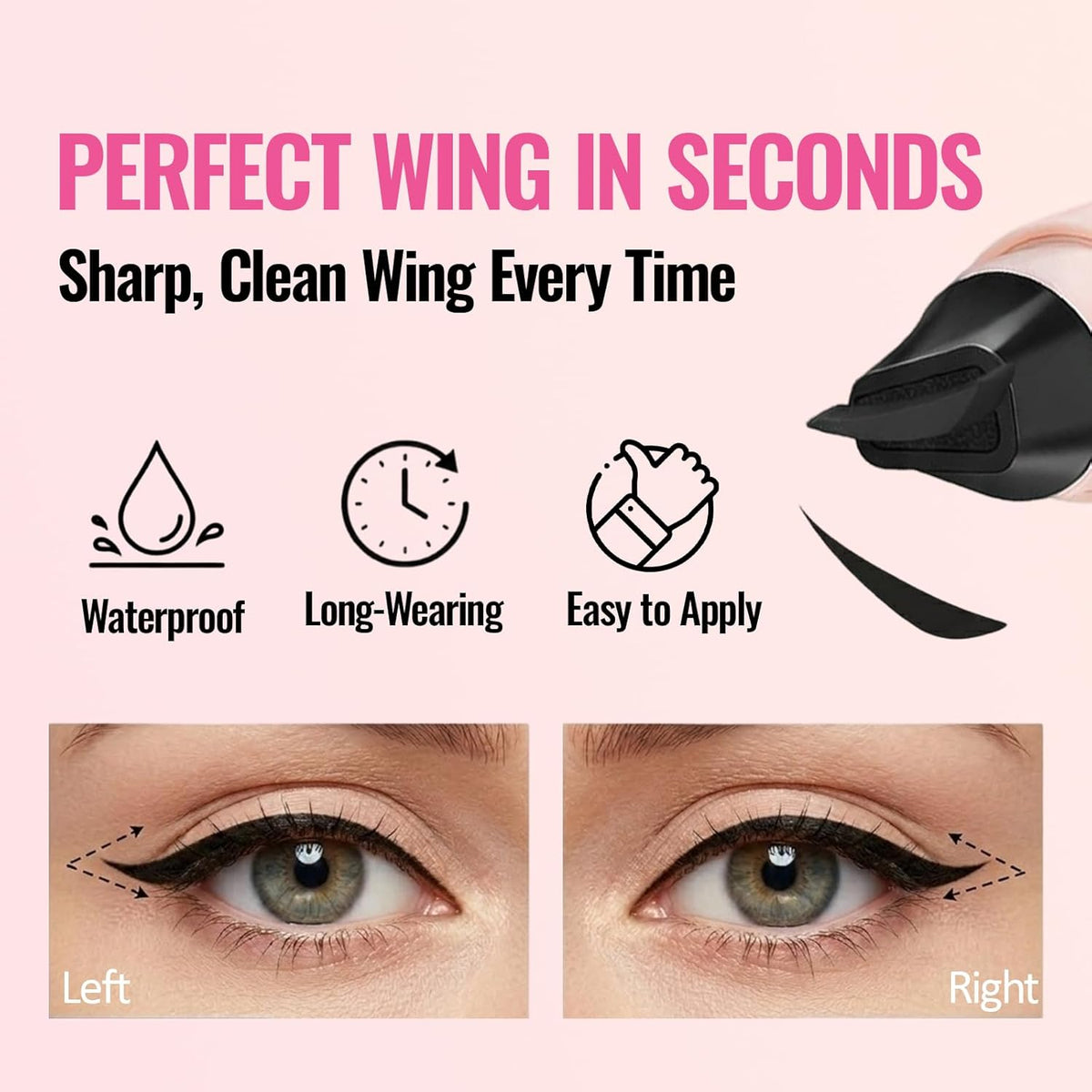 Rotating Eyeliner Stamp Pen - Instant Wing Stamp For Easy Cat Eyes
