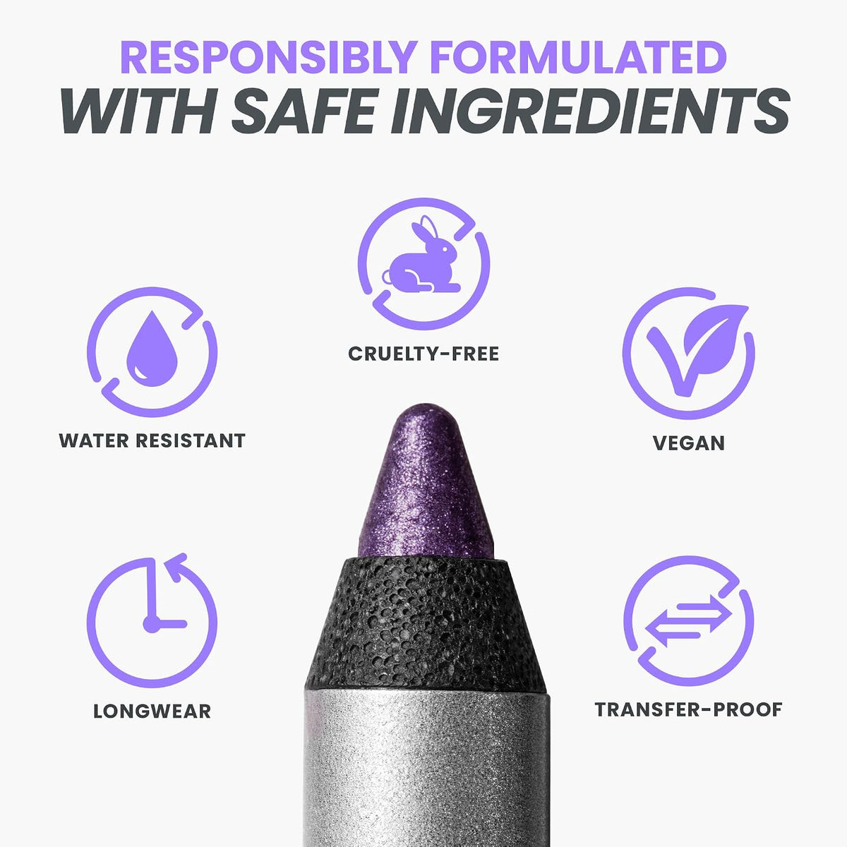 Waterproof Eyeliner Pencil - Creamy Glide Formula For 24HR Smudge-Proof Eyes