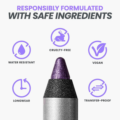Waterproof Eyeliner Pencil - Creamy Glide Formula For 24HR Smudge-Proof Eyes