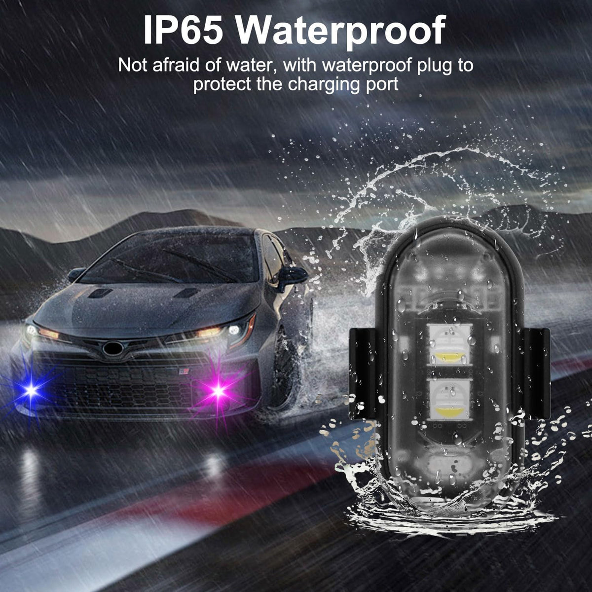 Wireless RGB LED Strobe Lights - Remote Controlled Flashing System For Night Visibility & Vehicle Style