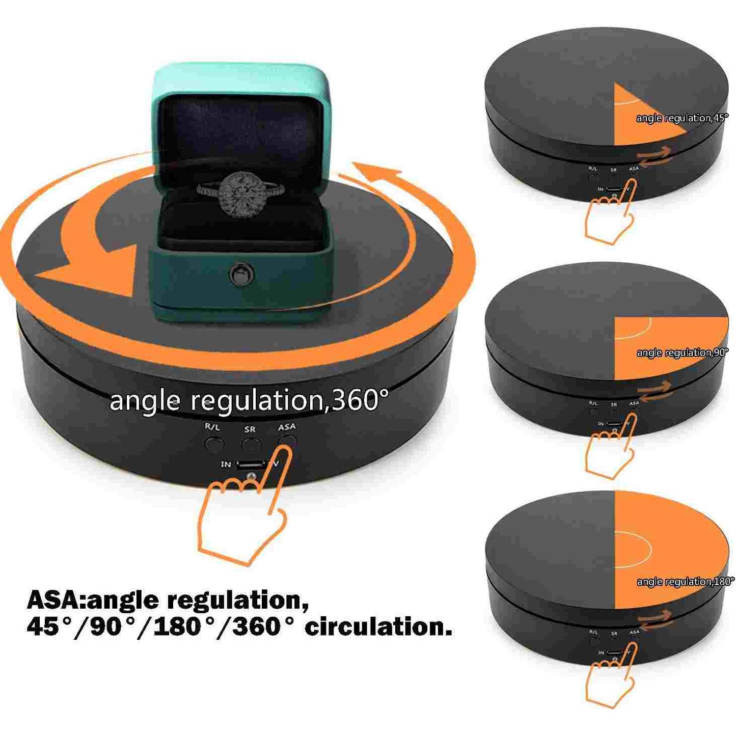 360° Product Shooting Turntable - 3-Plate Remote Control Display Stand For Better Product Videos