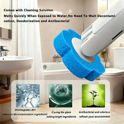 Disposable Toilet Brush - Replaceable Heads For A Cleaner Bathroom Routine