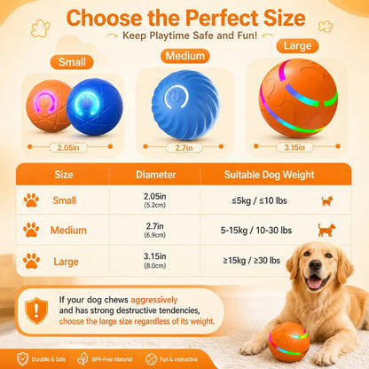 Interactive Dog Ball - Automatic Motion For More Playtime