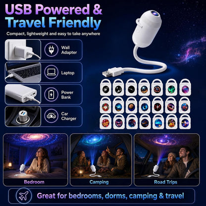 Galaxy Projector Night Light - 12 Dreamy Scenes For an Instant Room Transformation