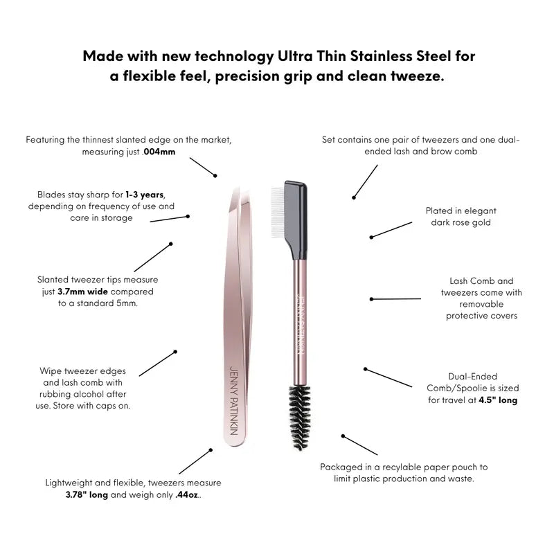 Lash & Brow Precision Tool Set - Dual-Ended Design For Flawless Eye Touch-Ups