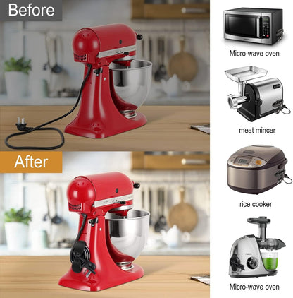 Kitchen Cord Organizer Hooks - Strong 3M Adhesive Cable Wrap For A Cleaner Countertop