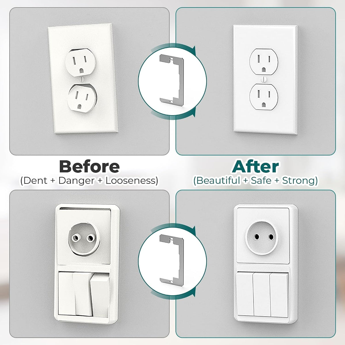 Wall Plate Spacer - Metal Support For Loose & Recessed Outlets