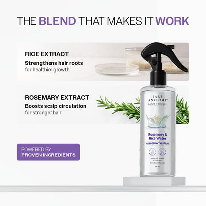Rosemary Hair Spray - Lightweight Rice Water Formula For Softer, Fuller-Looking Hair