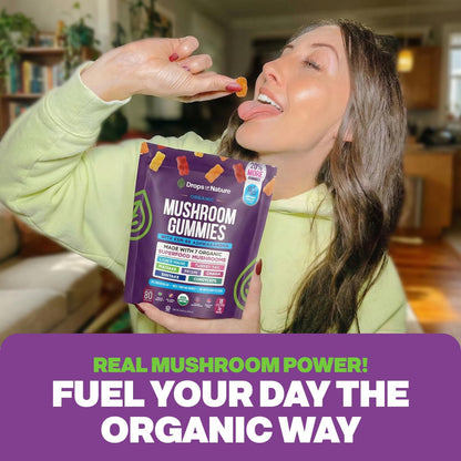 Mushroom Gummies - 8-in-1 Mushroom Blend For Focus, Calm & Daily Energy
