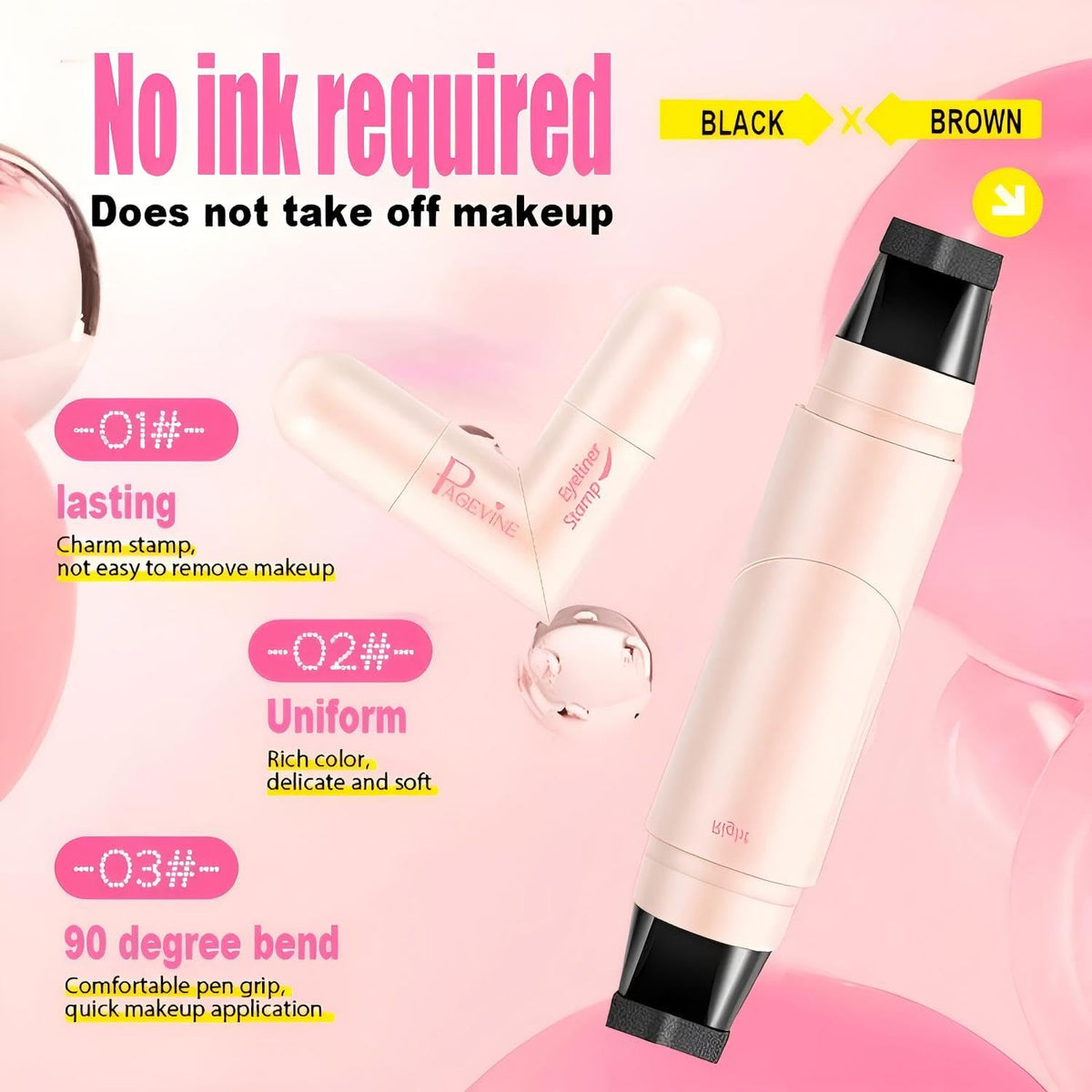 Wing Stamp Eyeliner - Dual-Head Design For Perfect Cat Eyes In Seconds