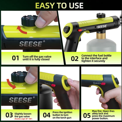 Outdoor Torch(not include gas tank) - One-Touch Flame Control For Faster Fire Starting