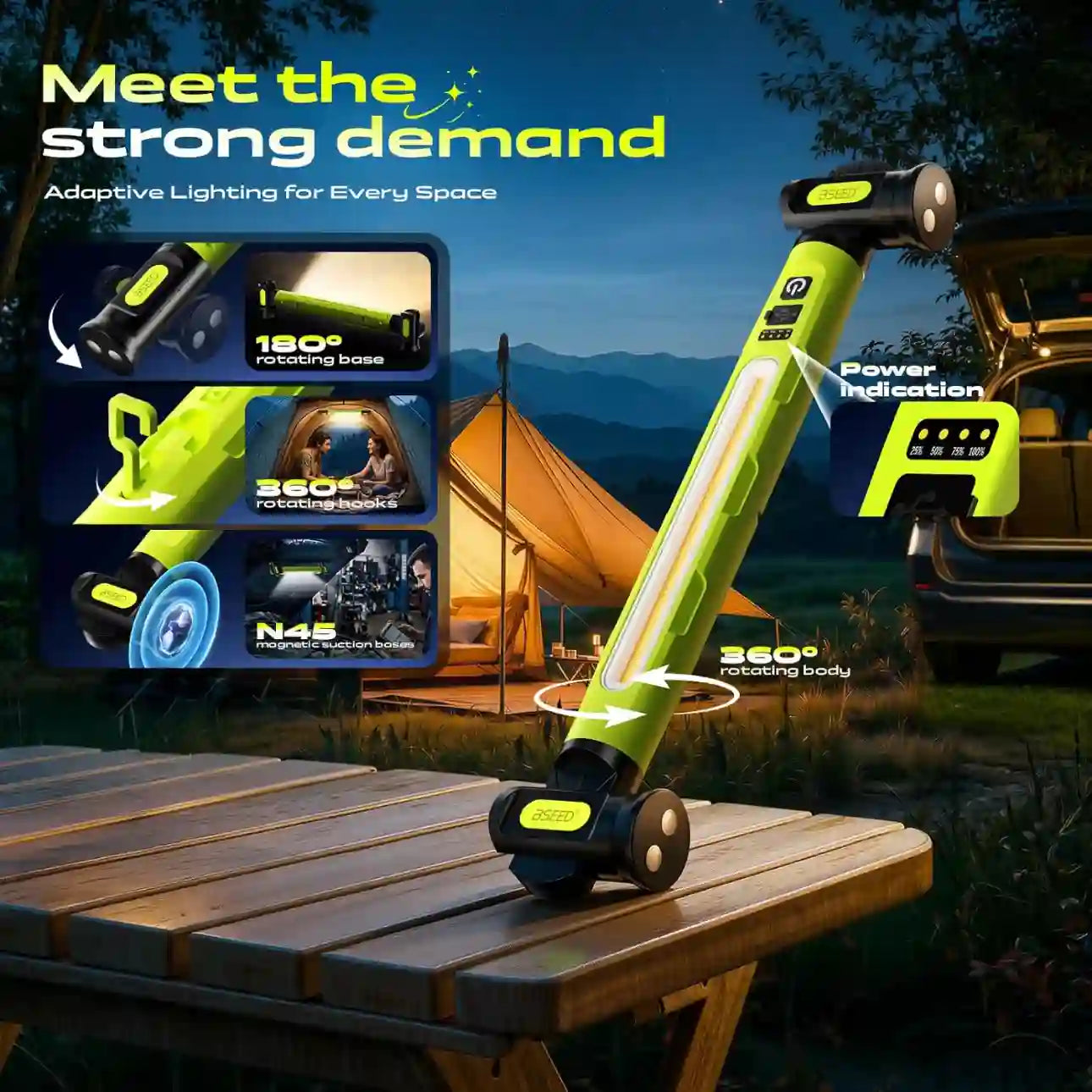 Cordless Rechargeable Hood Light - Light Up Every Detail Hands-Free Instantly