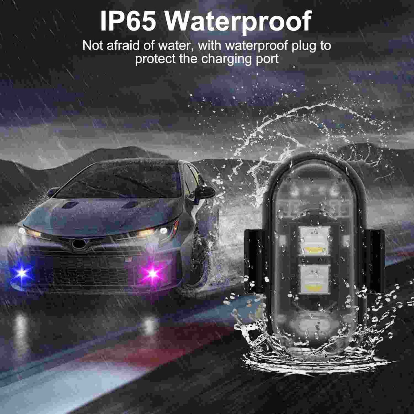 Wireless Remote RGB LED Motorcycle & Aircraft Strobe Warning Lights