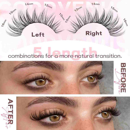DIY Wispy Cluster Lashes Extension Kit