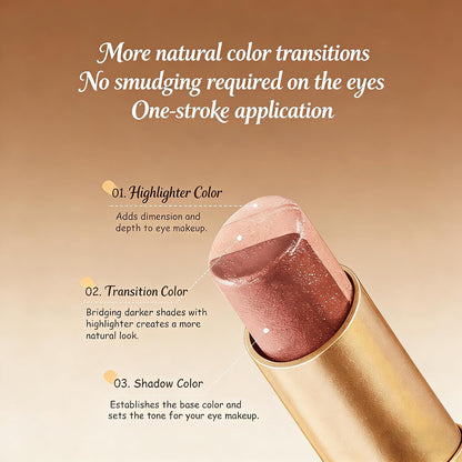 Shimmer Eyeshadow Stick - Creamy Blend Formula For Effortless Eye Looks