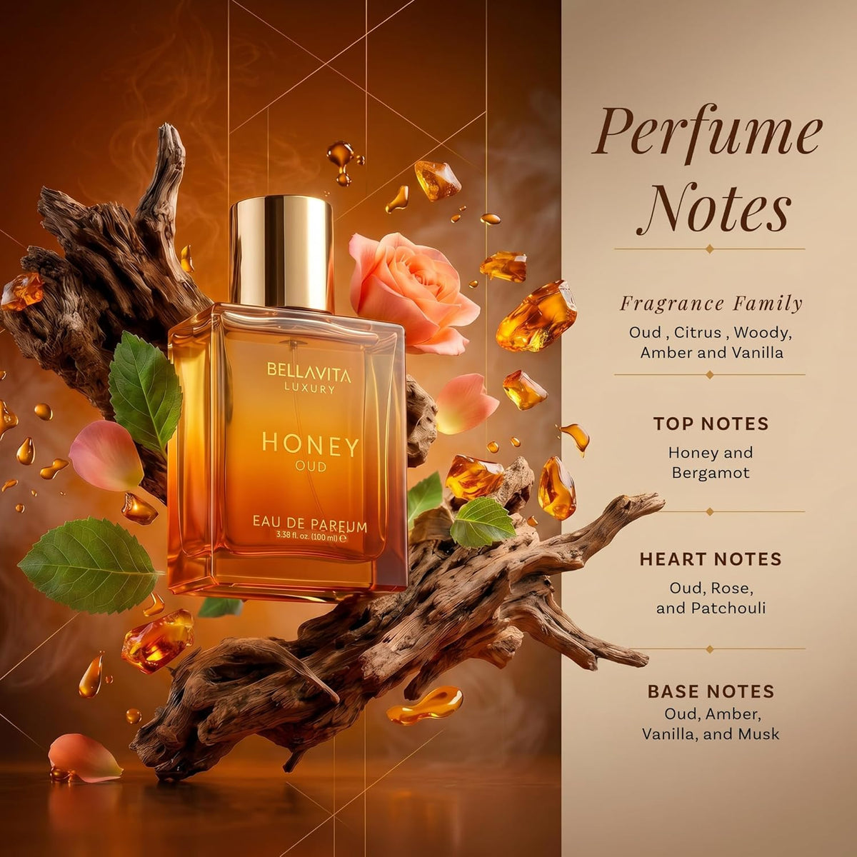 Honey Oud Eau de Parfum - Warm Sweet Scent With a Rich Woody Finish