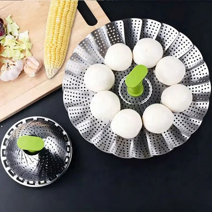Vegetable Steamer Basket - Expandable Folding Design For Easy Everyday Steaming