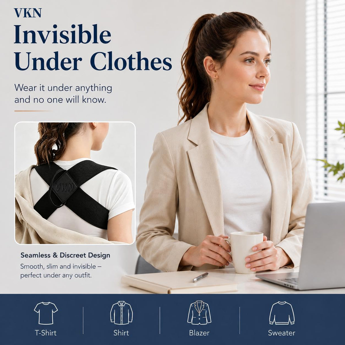 Posture Support Straps - Elastic Shoulder Support For Better Everyday Posture