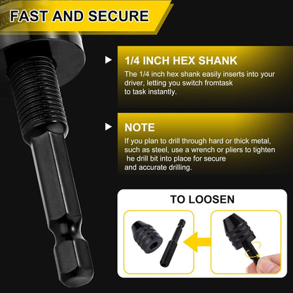 Keyless Drill Chuck Adapter – Quick Change For More Drilling Jobs