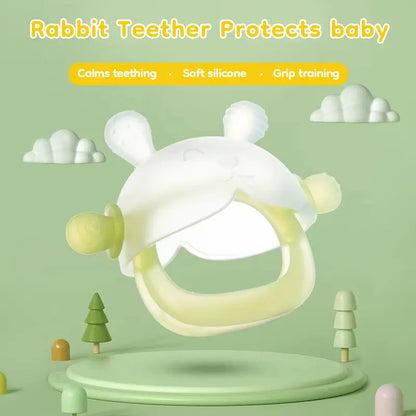 The Teether That Stays On Baby's Hand--A Wearable Silicone Teething Mitten That Soothes Sore Gums While Helping Babies Learn To Grip & Explore