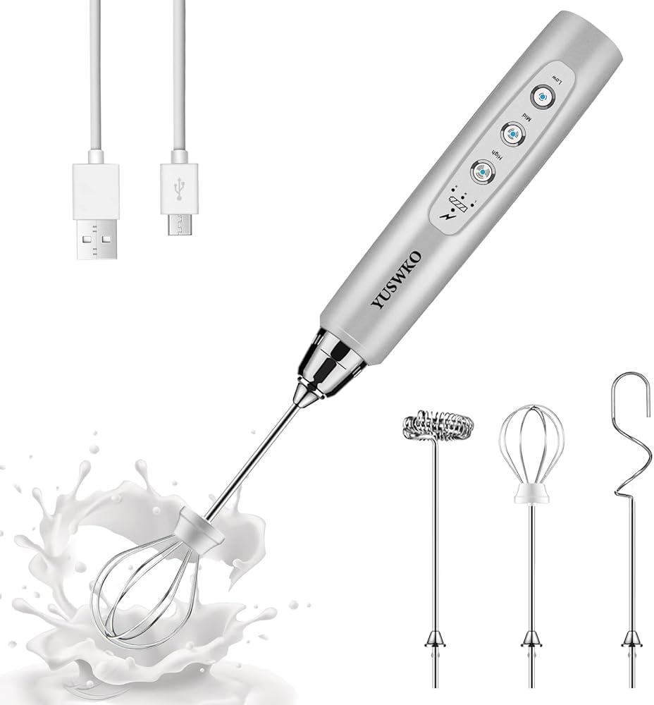 3-in-1 Handheld Milk Frother & Whisk — Perfect Creamy Foam in Seconds