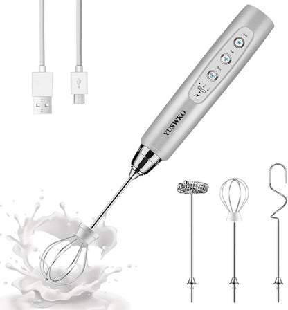3-in-1 Handheld Milk Frother & Whisk — Perfect Creamy Foam in Seconds