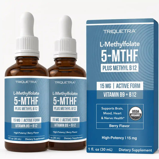 L-Methyl Folate 5-MTHF Dietary Drops – 15 mg Active Folate for Brain & Mood Support