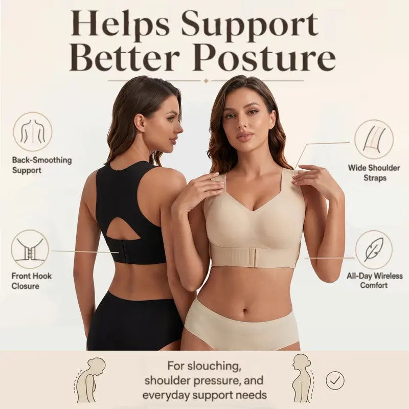 Say Goodbye to Back Pain with Ultimate Wireless Posture Support Bra