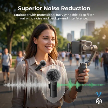Mini Wireless Lavalier Microphone - Plug & Play Audio For Clearer Phone Videos