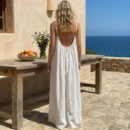 Stunning Backless Cami Lounge Dress for Effortless Everyday Elegance