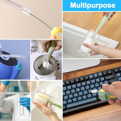 5-in-1 Bottle Cleaning Brush - Deep Clean Every Straw, Lid & Hard-To-Reach Spot